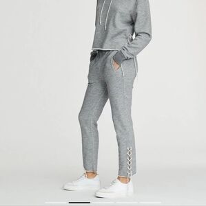 Rag & Bone Amelia Gray Sweatpants with Lace-Up Detail - Size XS